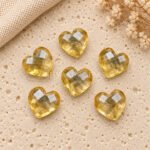 Citrine Heart Faceted 10mm
