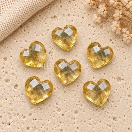 Citrine Heart Faceted 10mm