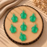 Columbian Emerald Quartz Turtle Carved 18mm Gemstone Pendant