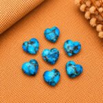 Copper Turquoise Heart Faceted 10mm