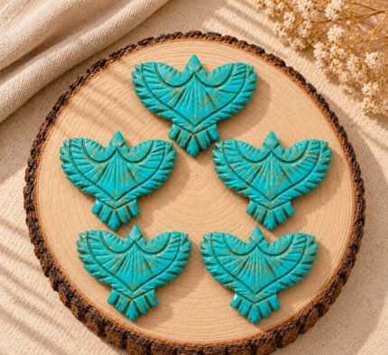 Copper Turquoise Eagle Shape 30mm Loose Gemstone