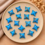 Copper Turquoise Carved Ninja Star Loose Gemstone 15mm