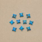 Copper Turquoise Carved Ninja Star Loose Gemstone 12mm
