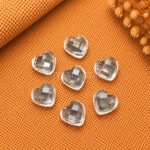 Crystal Quartz Heart Faceted 10mm