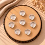 Crystal Quartz Carved Seashell Gemstone 12mm for Elegant Jewelry Designs