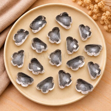 Crystal Quartz Cloud Shape Carved Loose Gemstone 12mm