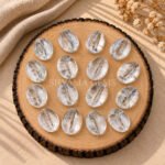 Crystal Quartz Cowrie Shell Carved Loose Gemstone 20×15mm