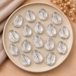 Crystal Quartz Cowrie Shell Carved Loose Gemstone 20×15mm