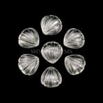 Crystal Quartz Carved Seashell Gemstone 12mm for Elegant Jewelry Designs