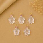 Crystal Quartz Turtle Carved 18mm Gemstone Pendant