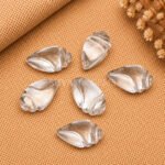 Crystal Quartz Conch Shell Carved Gemstone 18×10mm