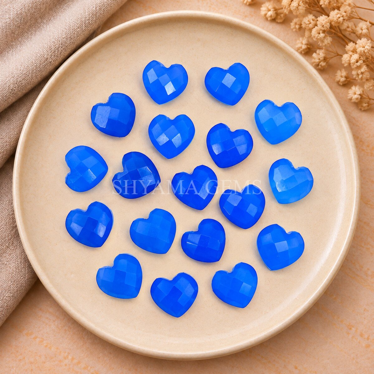 Dark Blue Chalcedony Heart Faceted 10mm Dark Blue Chalcedony Heart Faceted 10mm