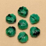 Emerald Carved Shell Gemstone 12mm