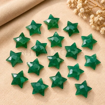 Green Onyx Star Faceted Loose Gemstone 10mm