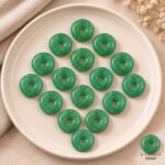 Green Strawberry Donut Gemstone 15mm