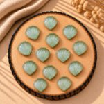 Green Amethyst Carved Shell Gemstone 12mm