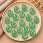 Green Chalcedony Cowrie Shell Carved Loose Gemstone 20×15mm
