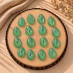 Green Chalcedony Cowrie Shell Carved Loose Gemstone 20×15mm
