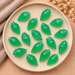 Green Chalcedony Conch Shell Carved Gemstone 18×10mm