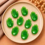 Green Chrysoprase Chalcedony Carved Hamsa Hand 25mm