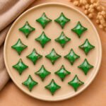 Green Mohave Turquoise Carved Ninja Star Loose Gemstone 15mm