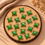 Green Mohave Turquoise Carved Ninja Star Loose Gemstone 15mm