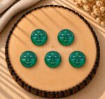 Green Onyx Full Moon Face Carved Loose Gemstone 15mm