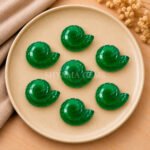 Green Onyx Shell Snail Nautilus Carved 20mm Gemstone