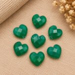 Green Onyx Heart Faceted 10mm