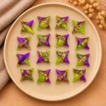 Green Purple Turquoise Carved Ninja Star Loose Gemstone 15mm