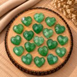 Green Strawberry Heart Faceted 10mm