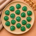 Green Strawberry Carved Shell Gemstone 12mm