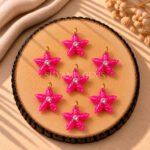 Hot Pink Chalcedony Starfish Carved 15mm Pendant