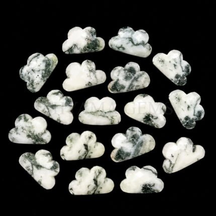 Howlite Cloud Shape Carved Loose Gemstone 12mm
