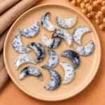 Howlite Faceted Moon Gemstone 17mm