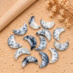 Howlite Faceted Moon Gemstone 17mm