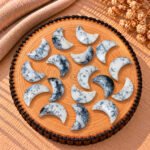 Howlite Faceted Moon Gemstone 17mm