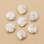 Howlite Carved Shell Gemstone 12mm