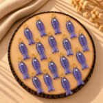 Iolite Quartz Fish Inlay Pendant 25x8mm
