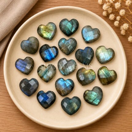 Labradorite Heart Faceted 10mm Loose Gemstone
