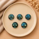 Labradorite Full Moon Face Carved Loose Gemstone 15mm