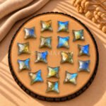Labradorite Carved Ninja Star Loose Gemstone 15mm