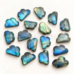 Labradorite Cloud Shape Carved Loose Gemstone 12mm