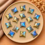 Labradorite Carved Ninja Star Loose Gemstone 15mm