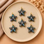 Labradorite Starfish Carved 15mm Pendant