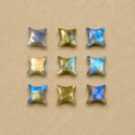 Labradorite Carved Ninja Star Loose Gemstone 12mm