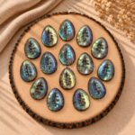 Labradorite Cowrie Shell Carved Loose Gemstone 20×15mm