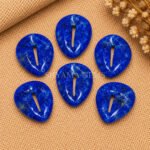 Lapis Lazuli Cowrie Shell Carved Loose Gemstone 20×15mm