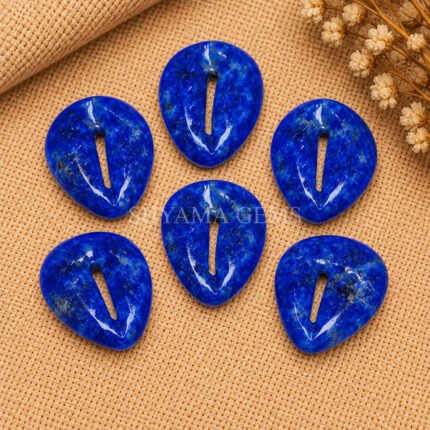 Lapis Lazuli Cowrie Shell Carved Loose Gemstone 20×15mm