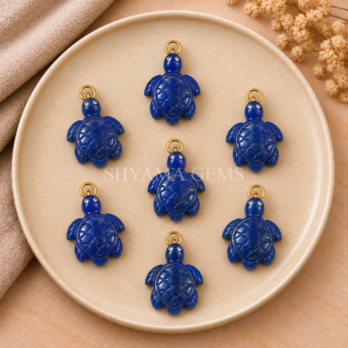 Lapis Lazuli Turtle Carved 18mm Gemstone Pendant Lapis Lazuli Turtle Carved 18mm Gemstone Pendant